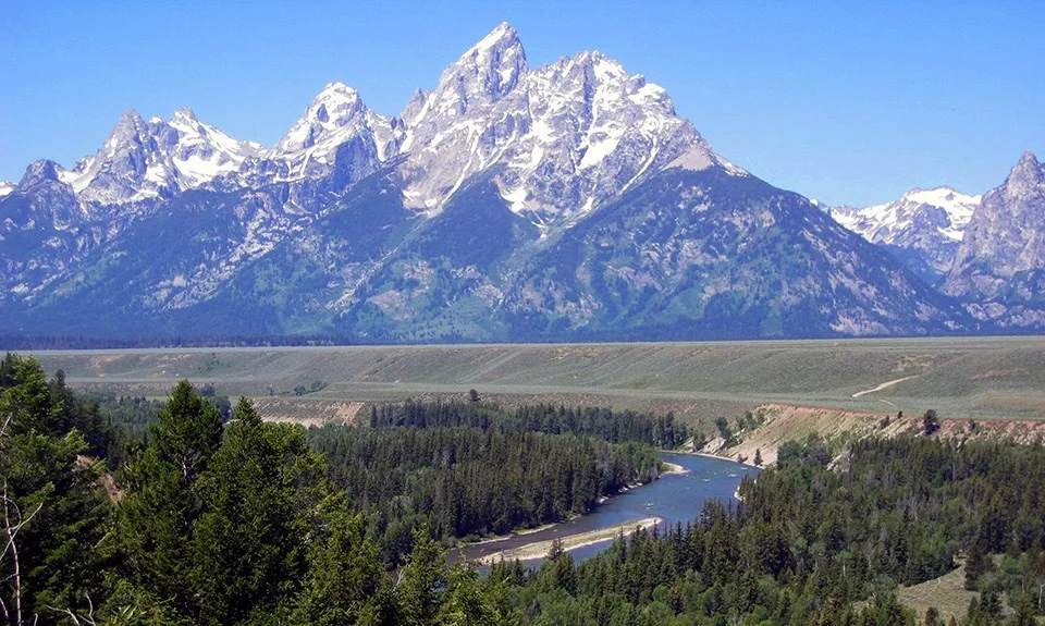 The Teton Range and Snake River in neighboring Grand Teton National Park, Wyoming